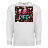 Oatmeal Heather nurse life with pearls Premium Sweatshirt - AdoDesignShop