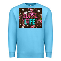 Ocean Blue nurse life with pearls Premium Sweatshirt - AdoDesignShop