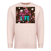 Pale Pink nurse life with pearls Premium Sweatshirt - AdoDesignShop