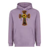 Lavender leopard gemstone sunflower cross Heavyweight Hoodie - JahusDesignShop