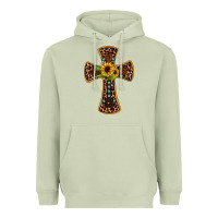 Matcha leopard gemstone sunflower cross Heavyweight Hoodie - JahusDesignShop