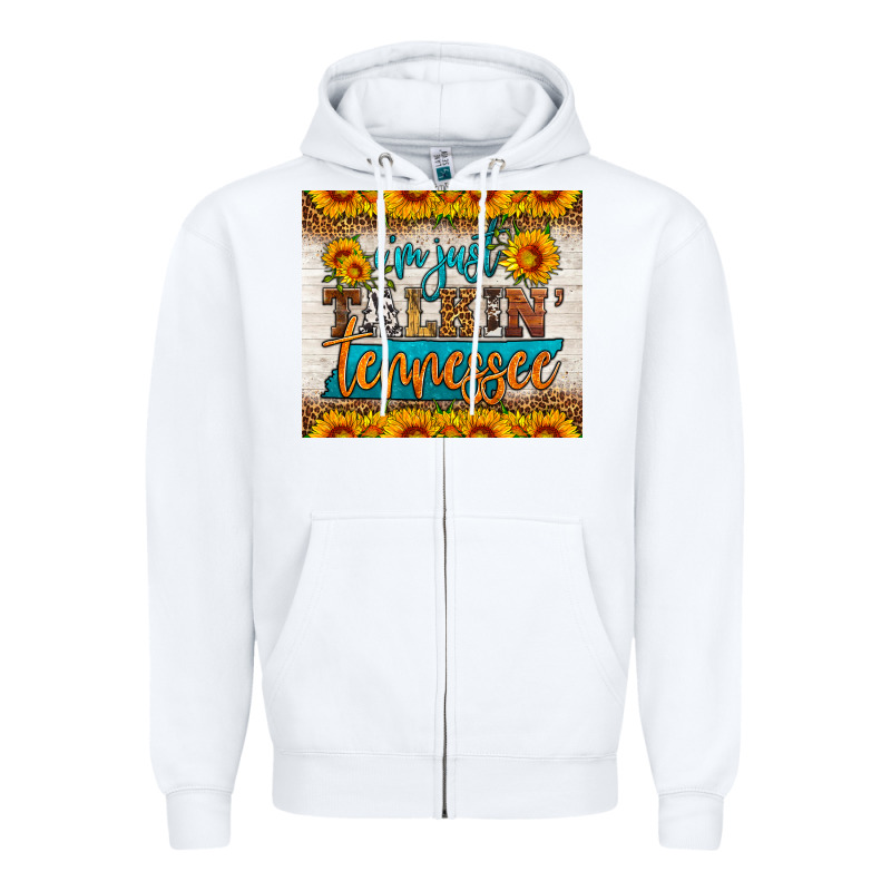 I'm Just Talking Tennessee Tumbler Zipper Hoodie by HRA Design Shop | Teevron