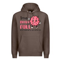 Coffee sorry brain full Premium Hoodie - MaliasSmallBusiness