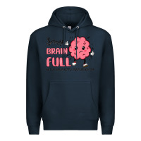 Navy sorry brain full Premium Hoodie - MaliasSmallBusiness