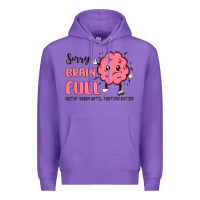 Purple sorry brain full Premium Hoodie - MaliasSmallBusiness