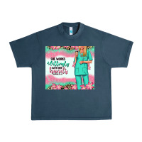 Midnight Navy she works willingly with her hands blonde nurse Urban Heavy Tee - RanaPortraitStore