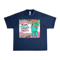 Navy she works willingly with her hands blonde nurse Urban Heavy Tee - RanaPortraitStore