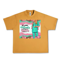 Peanut Butter she works willingly with her hands blonde nurse Urban Heavy Tee - RanaPortraitStore