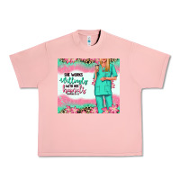Salmon she works willingly with her hands blonde nurse Urban Heavy Tee - RanaPortraitStore