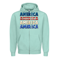 Seafoam America 4th of July Zipper Hoodie - CowGirlArtShop