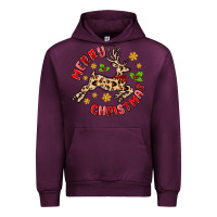 Mauve Wine merry christmas deer Urban Hoodie - MaliasSmallBusiness