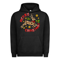 Pigment Black merry christmas deer Urban Hoodie - MaliasSmallBusiness