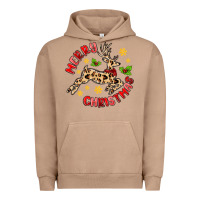 Pigment Burro merry christmas deer Urban Hoodie - MaliasSmallBusiness