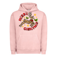 Pigment Salmon merry christmas deer Urban Hoodie - MaliasSmallBusiness