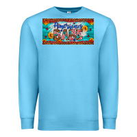 Ocean Blue american babe Premium Sweatshirt - Artiststas