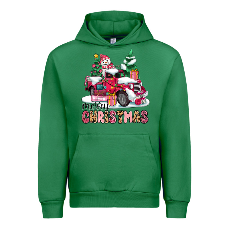 Pink Merry Christmas Urban Hoodie by MaliasSmallBusiness | Teevron