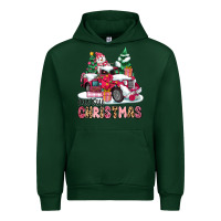Forest Green pink merry christmas Urban Hoodie - MaliasSmallBusiness