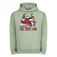 Pigment Oil Green pink merry christmas Urban Hoodie - MaliasSmallBusiness