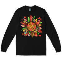 Black watermelon sunflower Long Sleeve Tee - texasbilliewilder