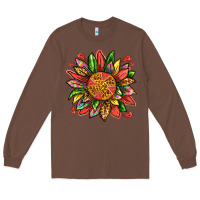 Chestnut watermelon sunflower Long Sleeve Tee - texasbilliewilder