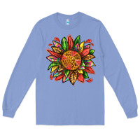 Colony Blue watermelon sunflower Long Sleeve Tee - texasbilliewilder