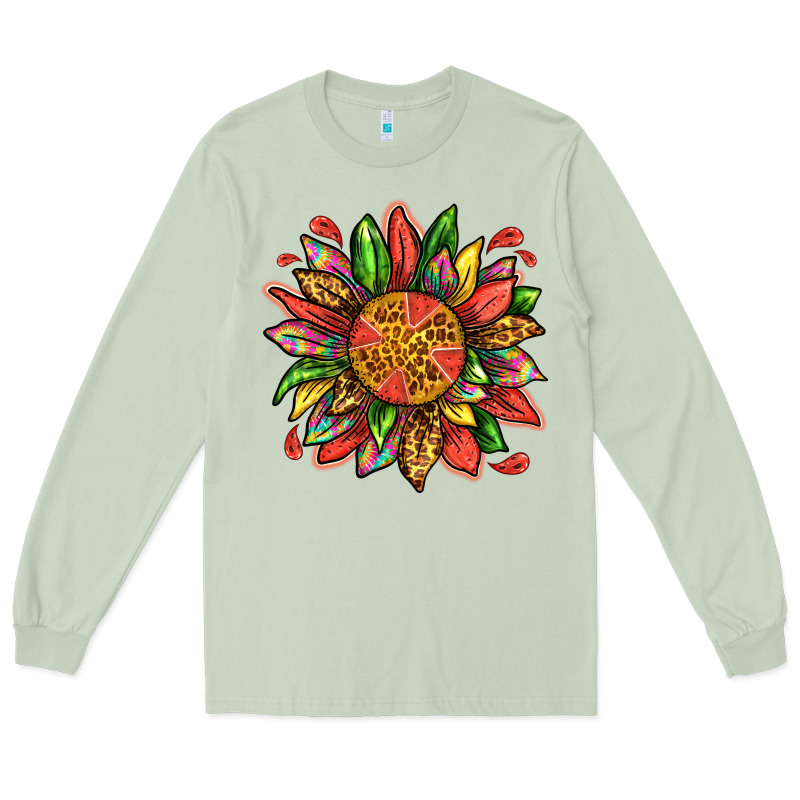 Watermelon Sunflower Long Sleeve Tee by texasbilliewilder | Teevron