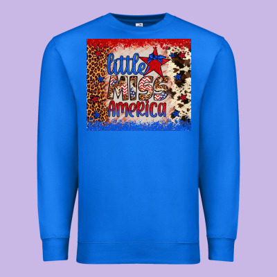 Little Miss America Premium Sweatshirt Designed By Artiststas