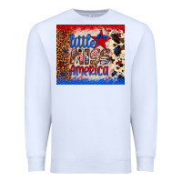 White little miss america Premium Sweatshirt - Artiststas