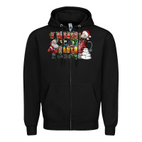 Black I Believe In Santa And Coffee Zipper Hoodie - CowhideDigitalArt