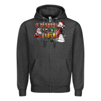 Charcoal Heather I Believe In Santa And Coffee Zipper Hoodie - CowhideDigitalArt