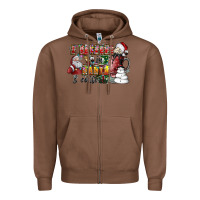 Chestnut I Believe In Santa And Coffee Zipper Hoodie - CowhideDigitalArt