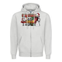 Dove Grey I Believe In Santa And Coffee Zipper Hoodie - CowhideDigitalArt