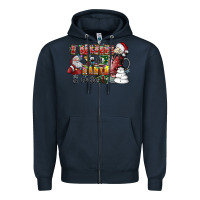 Navy I Believe In Santa And Coffee Zipper Hoodie - CowhideDigitalArt