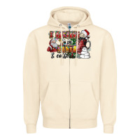 Sandshell I Believe In Santa And Coffee Zipper Hoodie - CowhideDigitalArt