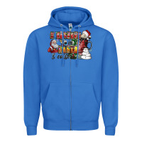 True Royal I Believe In Santa And Coffee Zipper Hoodie - CowhideDigitalArt