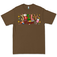 Cacao Christmas jolly nurse Premium Tee - Artiststas