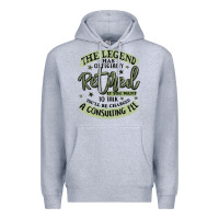 Heather Grey the legend has officially retired Premium Hoodie - MaliasSmallBusiness