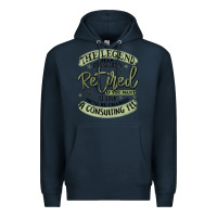 Navy the legend has officially retired Premium Hoodie - MaliasSmallBusiness