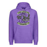 Purple the legend has officially retired Premium Hoodie - MaliasSmallBusiness
