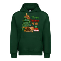 Forest Green merry christmas y'all Urban Hoodie - MaliasSmallBusiness
