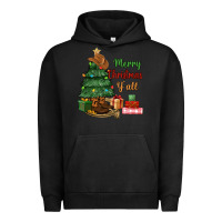Pigment Black merry christmas y'all Urban Hoodie - MaliasSmallBusiness