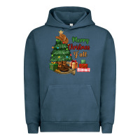 Pigment Midnight Navy merry christmas y'all Urban Hoodie - MaliasSmallBusiness