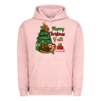 Pigment Salmon merry christmas y'all Urban Hoodie - MaliasSmallBusiness