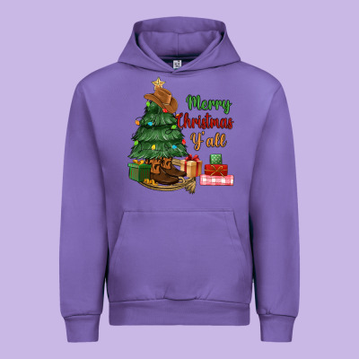 Merry Christmas Y'all Urban Hoodie Designed By Maliassmallbusiness