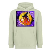 Witch With Crystal Ball Tumbler Heavyweight Hoodie | Teevron