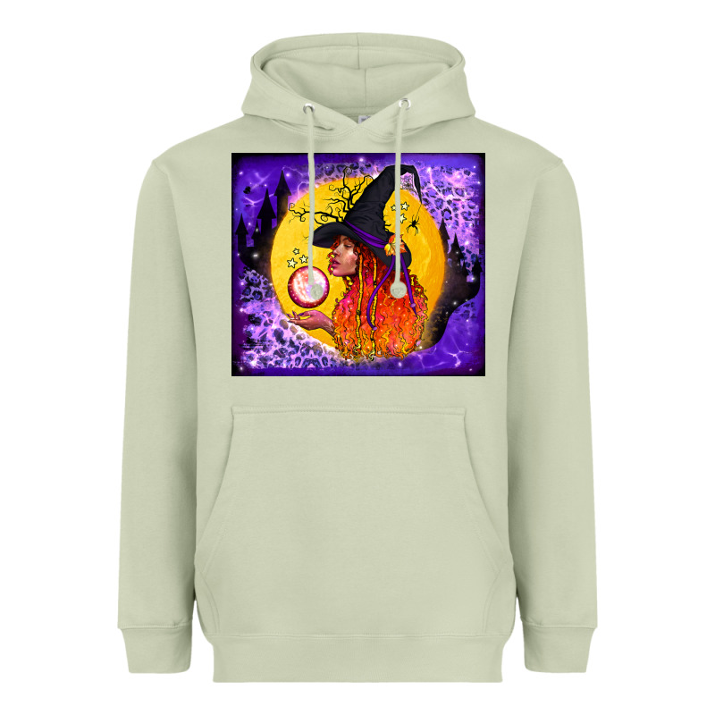 Witch With Crystal Ball Tumbler Heavyweight Hoodie by BundleAndBundleShop | Teevron