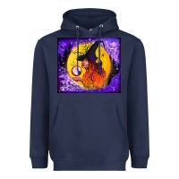 Navy witch with crystal ball tumbler Heavyweight Hoodie - BundleAndBundleShop