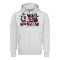 America Gnomes 4th Of July Zipper Hoodie | Teevron