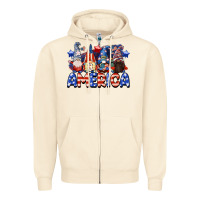 Sandshell America gnomes 4th of July Zipper Hoodie - CowGirlArtShop
