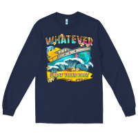 Navy whatever float your boat Long Sleeve Tee - texasbilliewilder